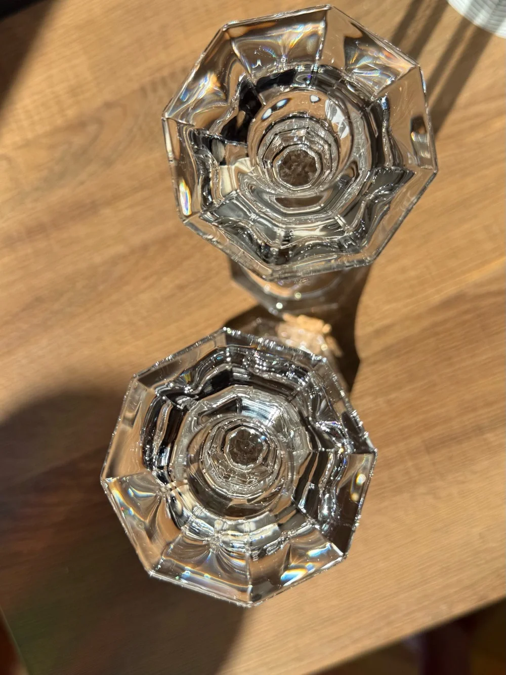 Villeroy & Boch Clear Crystal Candlestick Pair